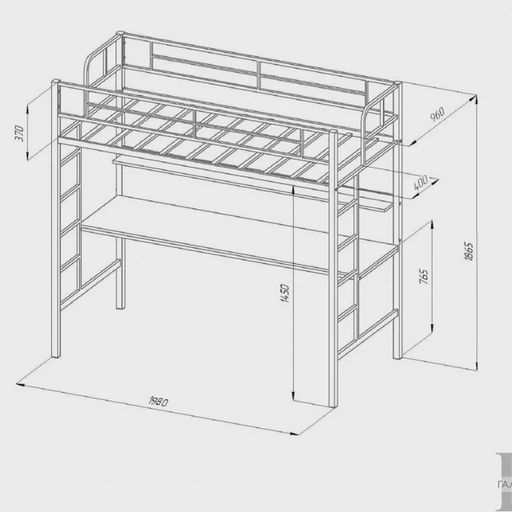 Кровать-чердак «Севилья - 1»